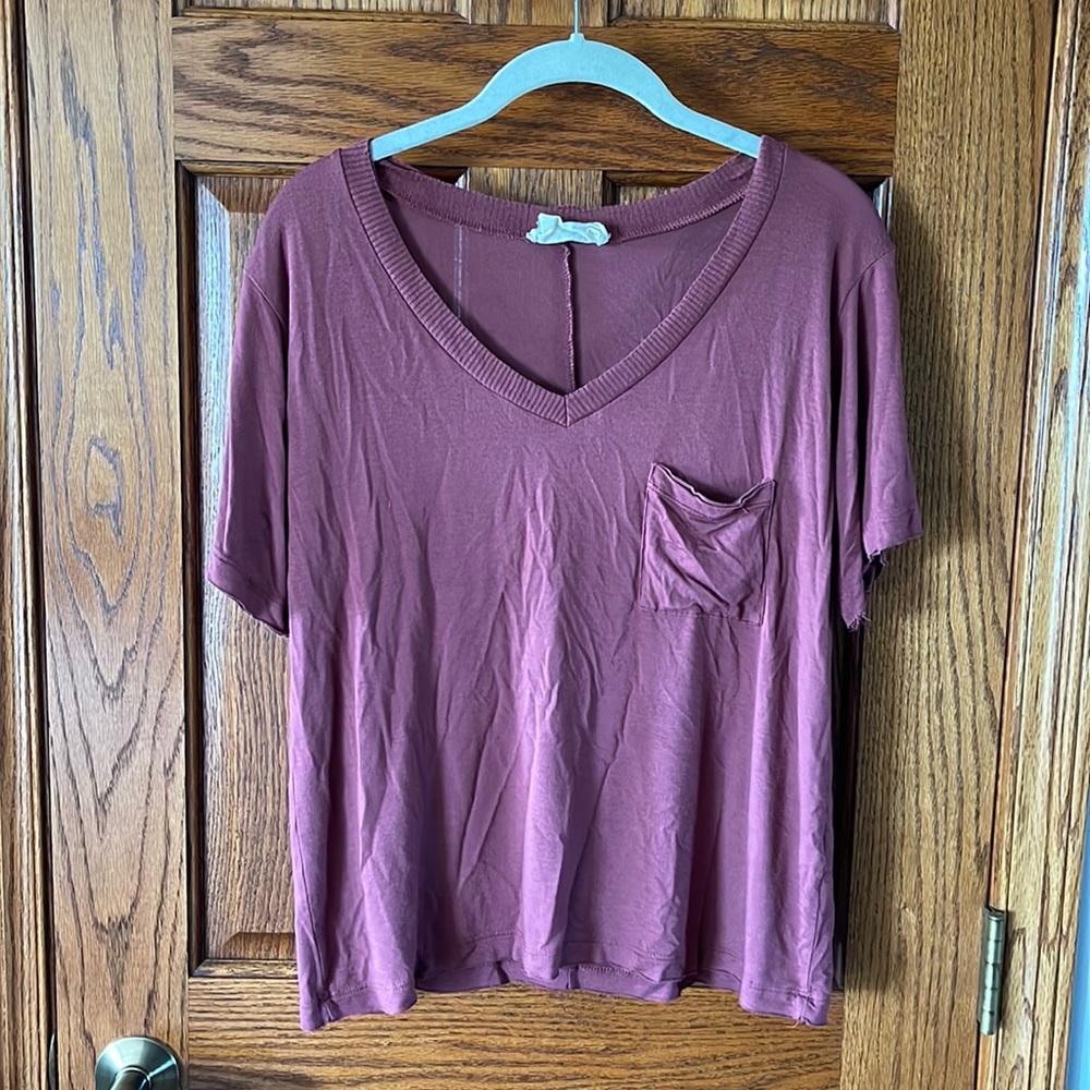 Marion raw edge pocket tee